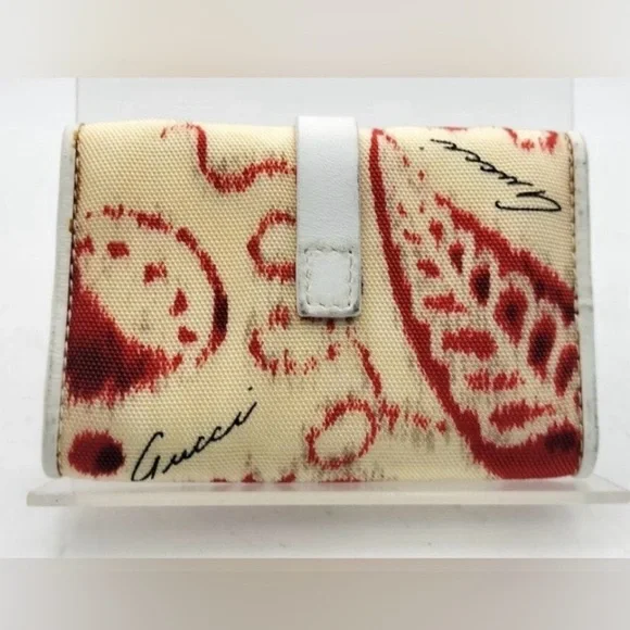 Gucci Red and Cream Key & Card Holder - Picture 3 of 11